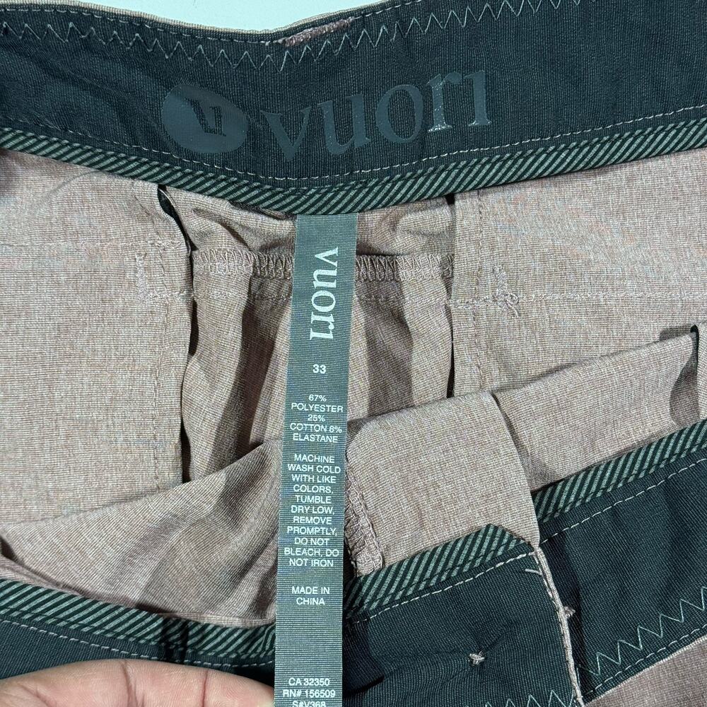 Vuori Aim Shorts Men's Sz 33 8" Performance Chino Golf Salmon Pink Stretch V368 - Picture 2 of 8